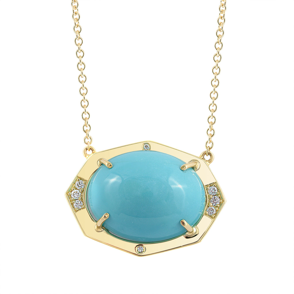 Turquoise Diamond Necklace | Affinity Sans Series | Irthly