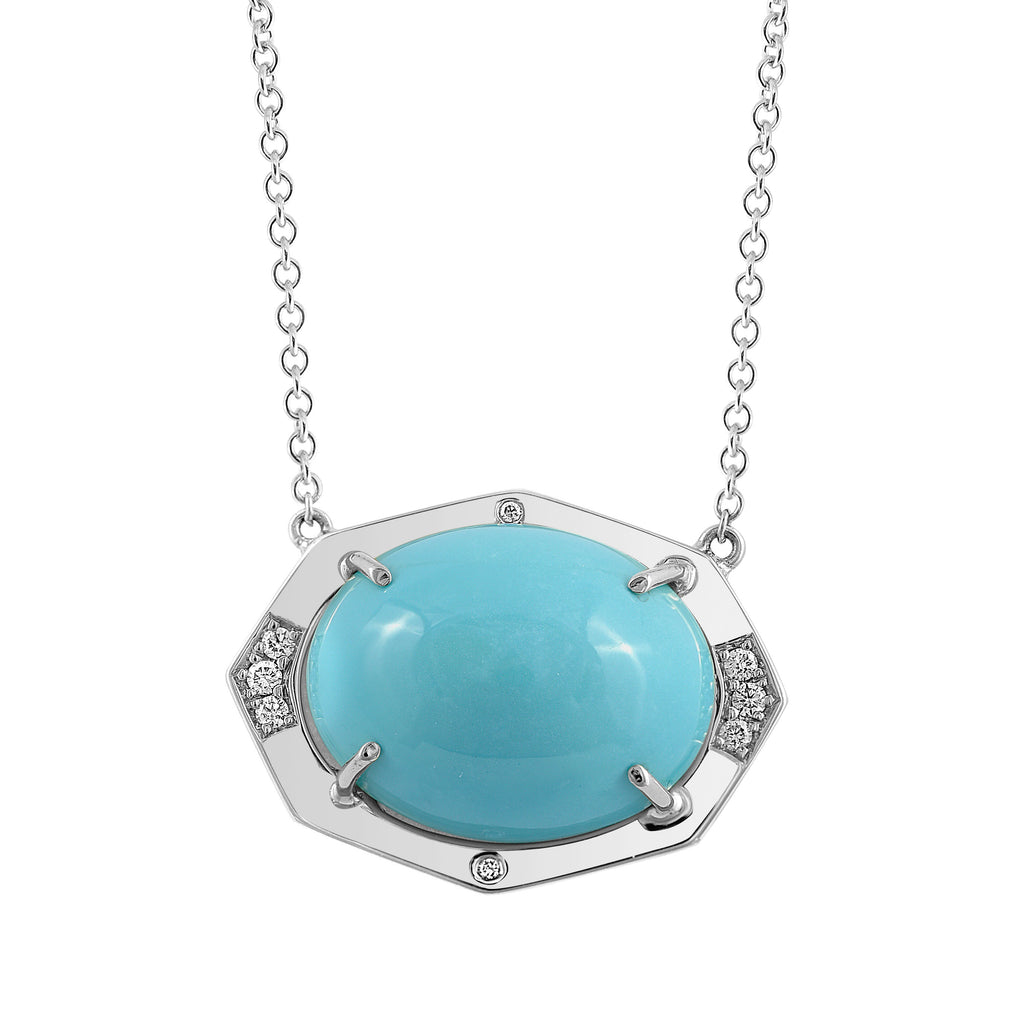 Turquoise Diamond Necklace | Affinity Sans Series | Irthly